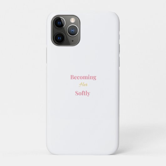 Hoesje 'Becoming Her Softly' | Minimalistisch Vrou (Achterkant)