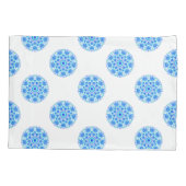 Hoesje blauw Snowflake Pattern Pillow Kussensloop (Achterkant)