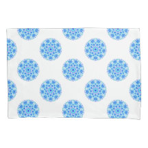 Hoesje blauw Snowflake Pattern Pillow
