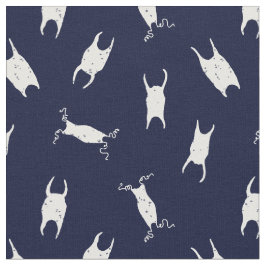 Hoesje Blauw wit patroon Stof