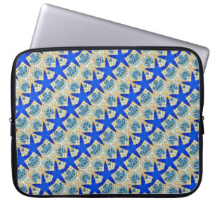 hoesje blauwe sterren laptop sleeve