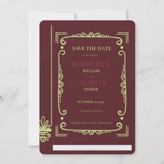  Hoesje boek | Boekthema Opslaan datum Kaart (Voorkant)