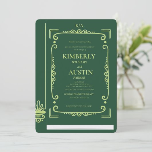  Hoesje boek | Boekthema Weddenschap Kaart (Staand voorkant)