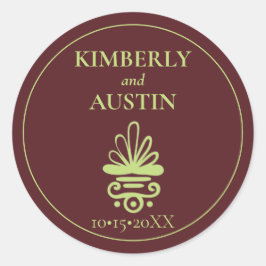 Hoesje boek | Boekthema Weddenschap Klassieke R Ronde Sticker