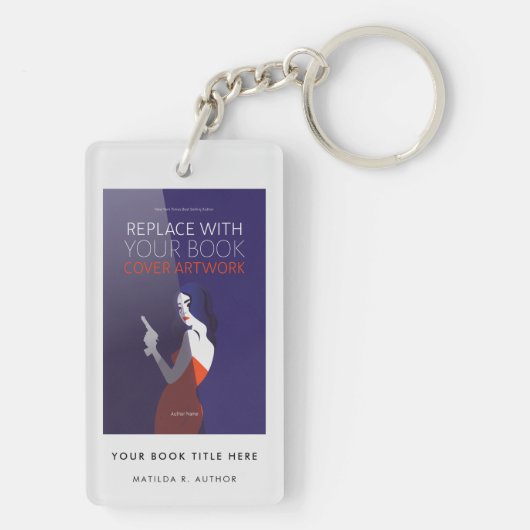 Hoesje boeken | Promotie voor auteur boek starten Sleutelhanger (achterkant)