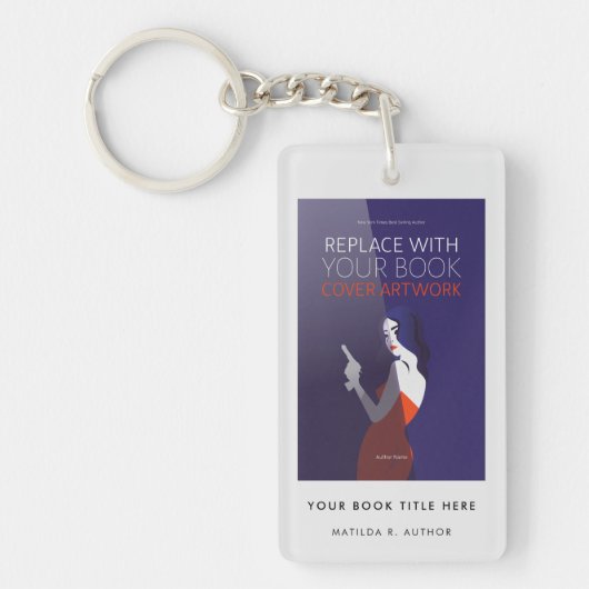 Hoesje boeken | Promotie voor auteur boek starten Sleutelhanger (Voorkant)