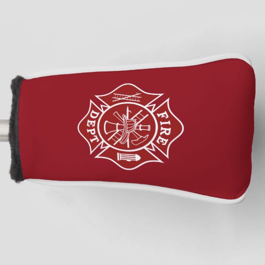 Hoesje brandweerluis / brandweerman golfheadcover (Voorkant)