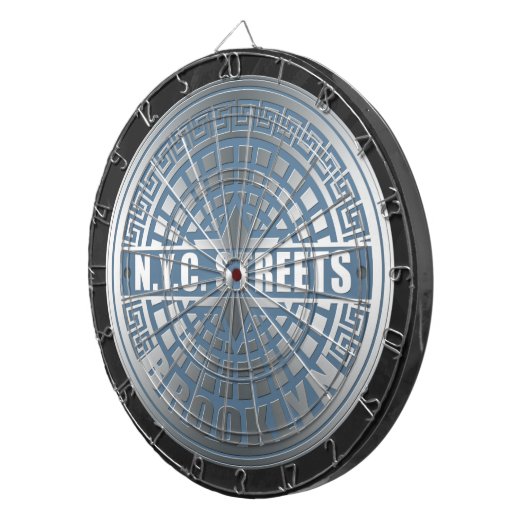 Hoesje Brooklyn Blue Dartbord (Voorkant Rechts)