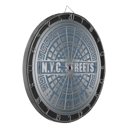 Hoesje Brooklyn Blue Dartbord (Voorkant Links)