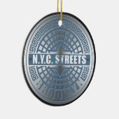 Hoesje Brooklyn Blue Keramisch Ornament (Rechts)