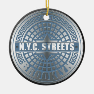 Hoesje Brooklyn Blue Keramisch Ornament