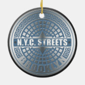 Hoesje Brooklyn Blue Keramisch Ornament (Achterkant)