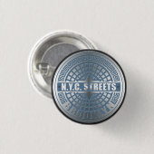 Hoesje Brooklyn Blue Ronde Button 3,2 Cm (Voorkant /achterkant)