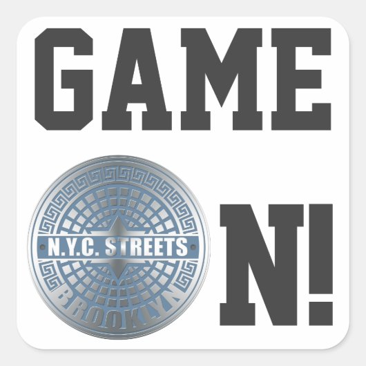 Hoesje Brooklyn Blue Vierkante Sticker (Voorkant)