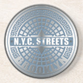 Hoesje Brooklyn Blue Zandsteen Onderzetter (Voorkant)