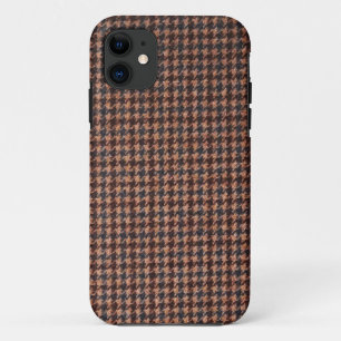 Hoesje: Bruine tweed fabric iPhone 11 Hoesje