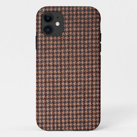 Hoesje: Bruine tweed fabric Case-Mate iPhone Case (Achterkant)