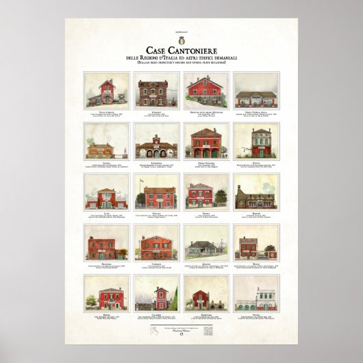 Hoesje Cantoniere delle Regioni d'Italia Poster (Voorkant)