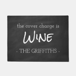 Hoesje Charge is Wine Funny Deurklep Deurmat