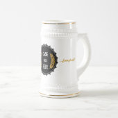 Hoesje Do Beer White and Gold German 22oz Stein Bierpul (Voorkant rechts)