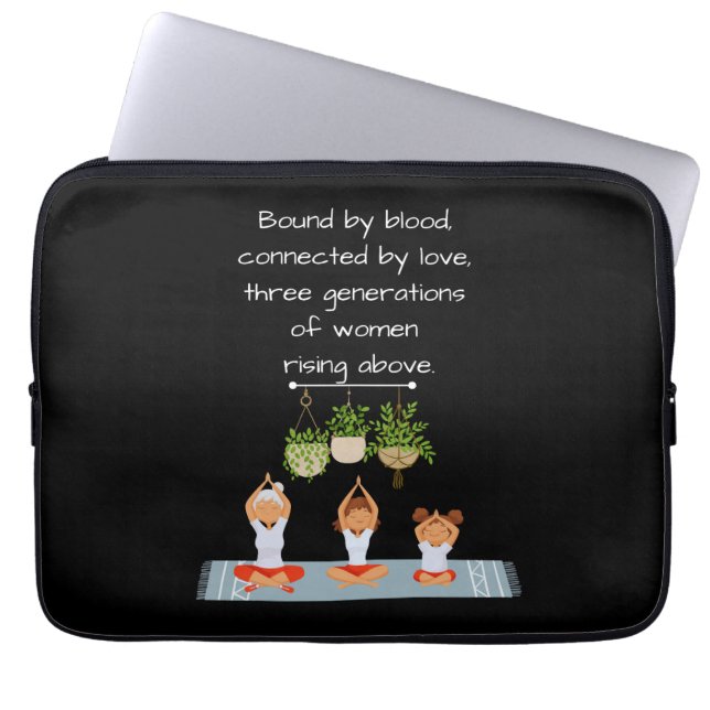 Hoesje - Drie generaties vrouwen stijgen boven de  Laptop Sleeve (Voorkant)
