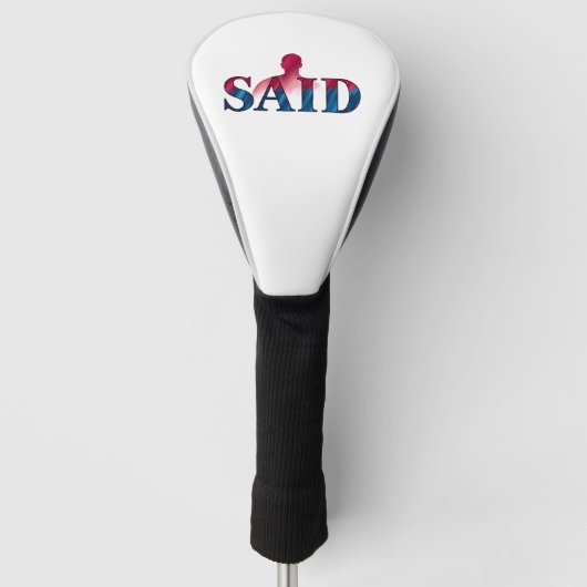 Hoesje driver, wit golfheadcover (Voorkant)