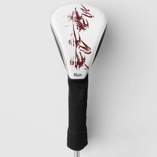 Hoesje driver, wit golfheadcover (Voorkant)