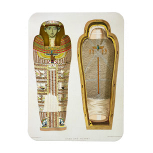 Hoesje en mummy in zijn ceremonie uit Gizeh, Volum Magneet