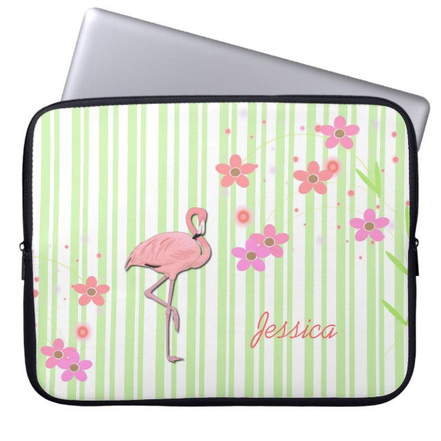  Hoesje Flamingo Laptop Sleeve (Voorkant)