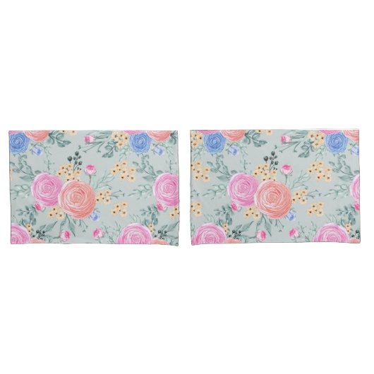 Hoesje Floral Pillow Kussensloop (Voorkant-Set)