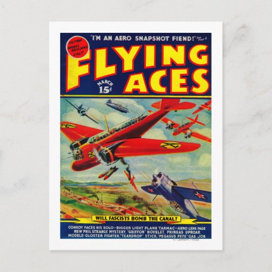 Hoesje Flying Aces Magazine 3 Briefkaart (Voorkant)