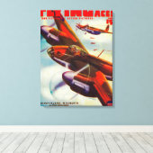 Hoesje Flying Aces Magazine 4 Canvas Afdruk (Insitu (Houten vloer))
