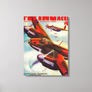 Hoesje Flying Aces Magazine 4 Canvas Afdruk