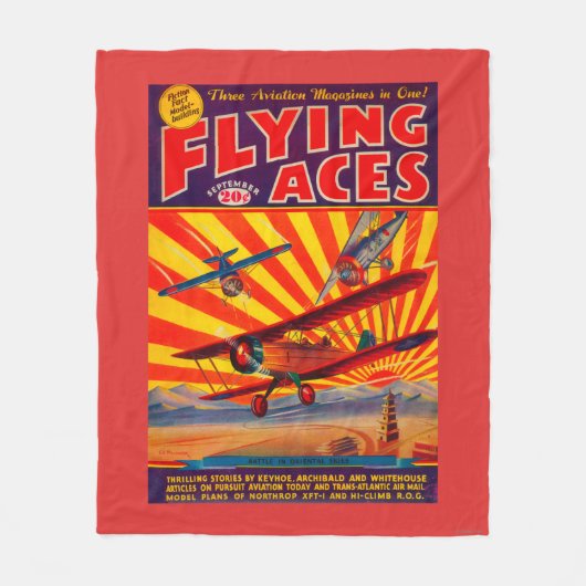 Hoesje Flying Aces Magazine Fleece Deken (Voorkant)