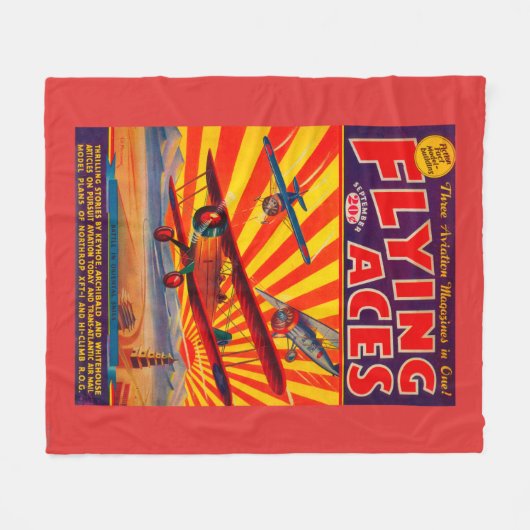 Hoesje Flying Aces Magazine Fleece Deken (Voorkant (Horizontaal))