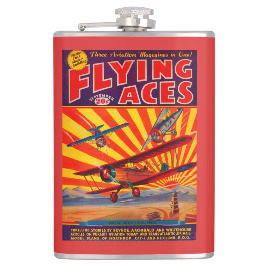 Hoesje Flying Aces Magazine Heupfles (Voorkant)