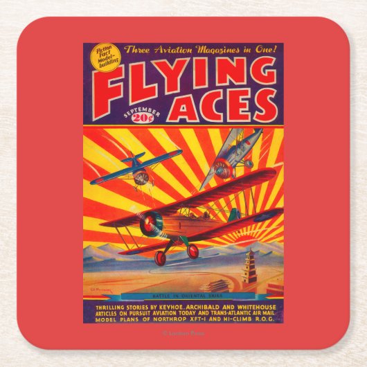 Hoesje Flying Aces Magazine Kartonnen Onderzetters (Voorkant)