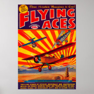 Hoesje Flying Aces Magazine Poster