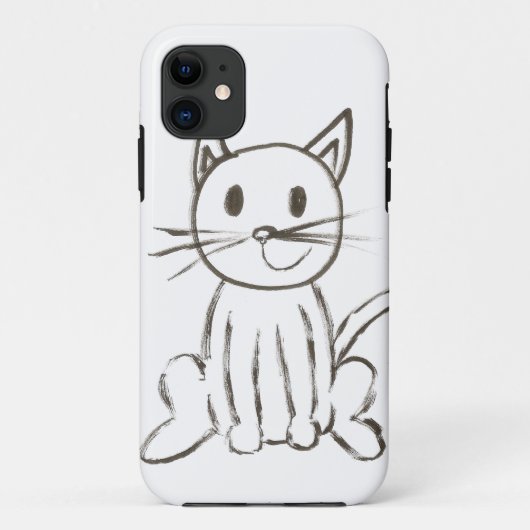 Hoesje gekleurd Kat iPhone 5 (Achterkant)