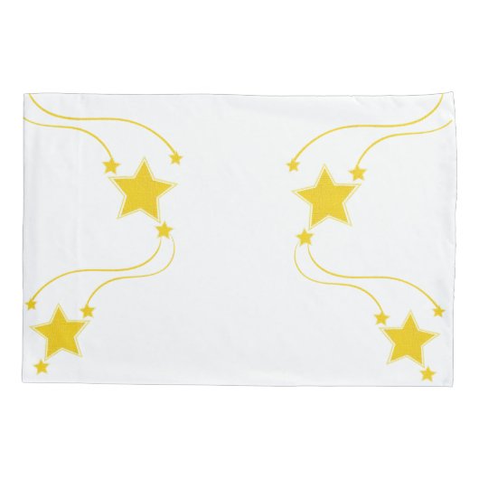 Hoesje gele sterren kussensloop (Achterkant)