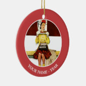 Hoesje Girl Keramisch Ornament (Rechts)