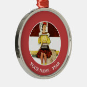 Hoesje Girl Metalen Ornament (Rechts)