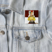 Hoesje Girl Vierkante Button 5,1 Cm (In situ)