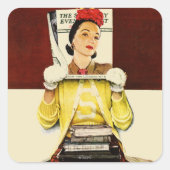 Hoesje Girl Vierkante Sticker (Voorkant)