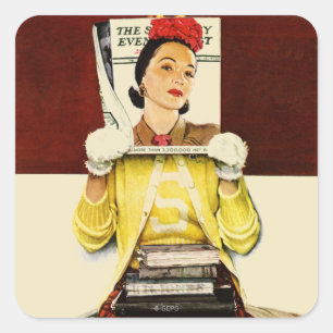 Hoesje Girl Vierkante Sticker