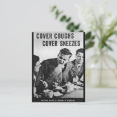 Hoesje Hoesten, Hoesje Sneezes Briefkaart (Staand voorkant)
