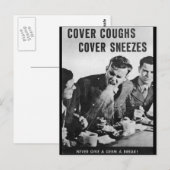 Hoesje Hoesten, Hoesje Sneezes Briefkaart (Voorkant / Achterkant)