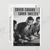 Hoesje hoestluiers briefkaart (Voorkant / Achterkant)