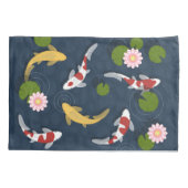 Hoesje Japanse Koi Fish Pond Pillow Kussensloop (Achterkant)