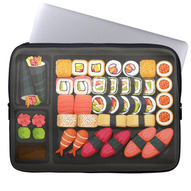 Hoesje Japanse laptop, SHUSHI-computer sleeve (Voorkant)